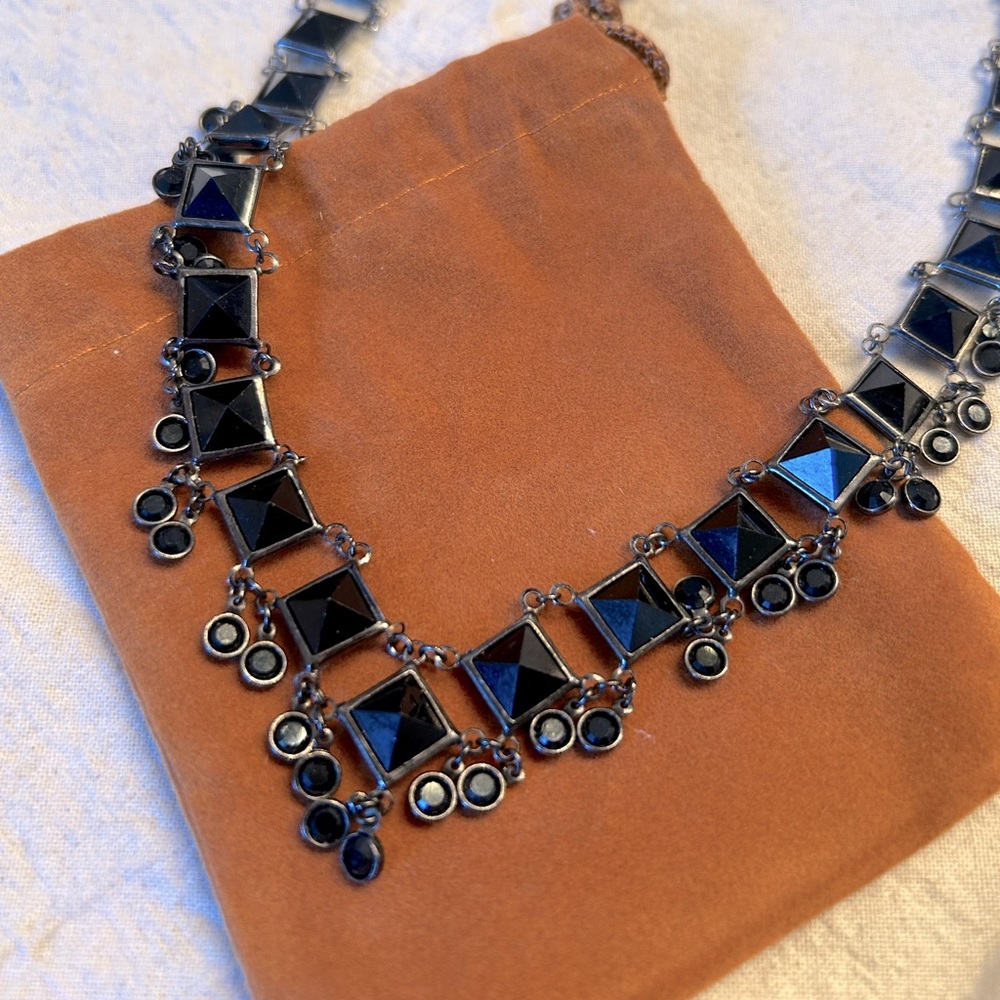 ROBERTA CHIARELLA BLACK GLASS NECKLACE